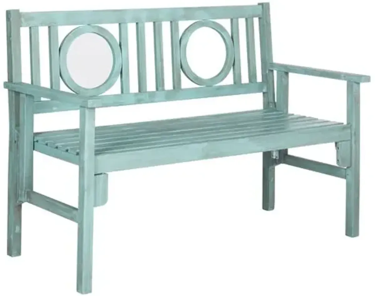 Piedmont Outdoor Bench - Aqua - Blue