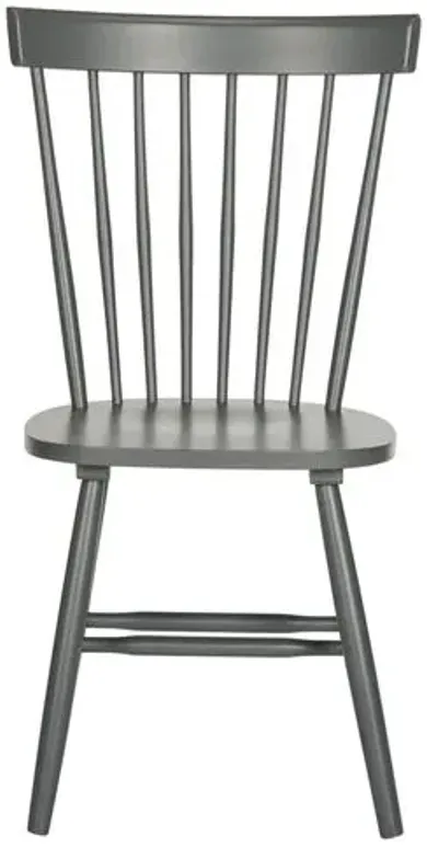 Set of 2 Abigail Side Chairs - Charcoal - Gray