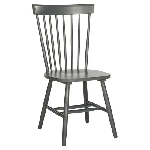 Set of 2 Abigail Side Chairs - Charcoal - Gray