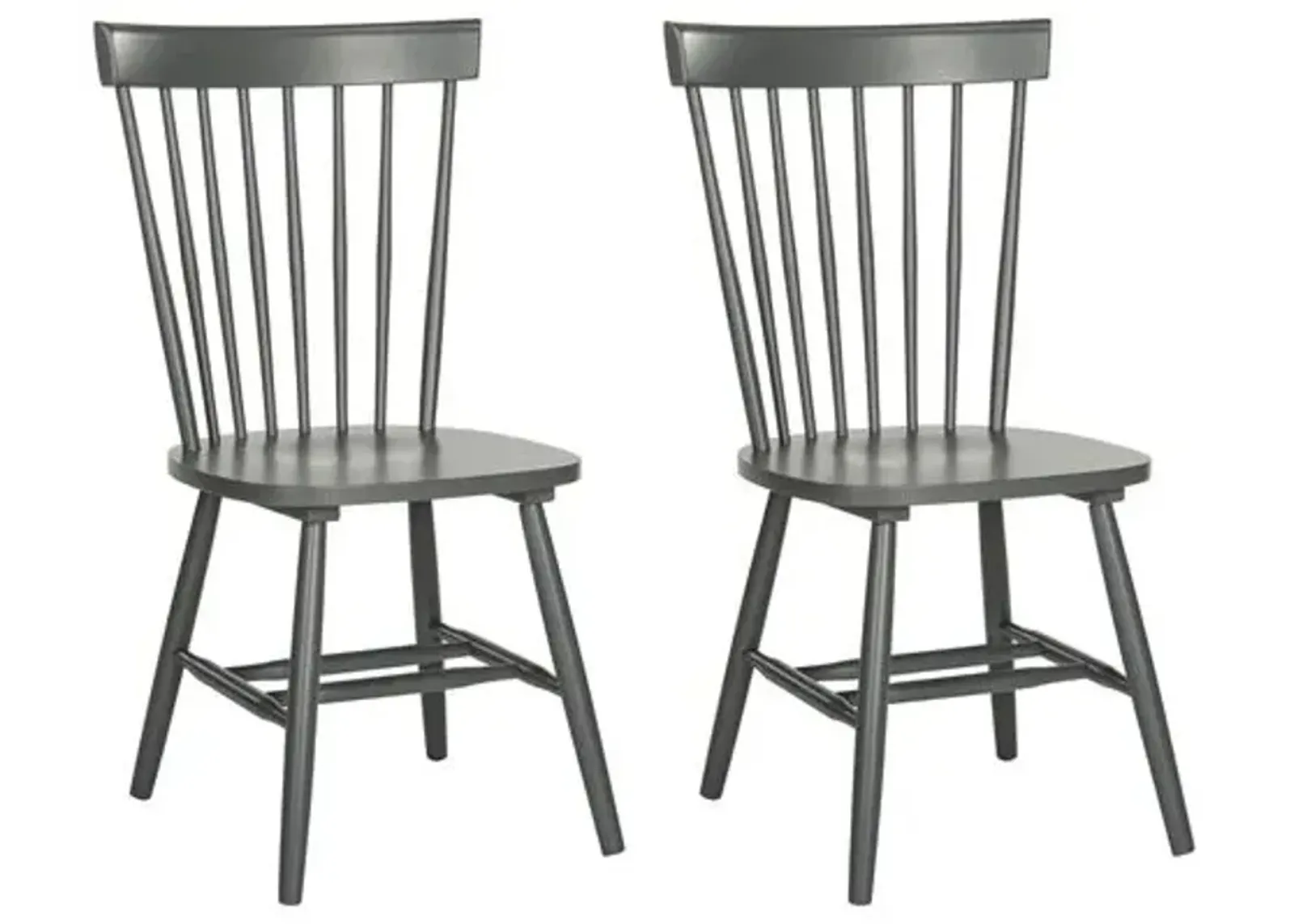 Set of 2 Abigail Side Chairs - Charcoal - Gray