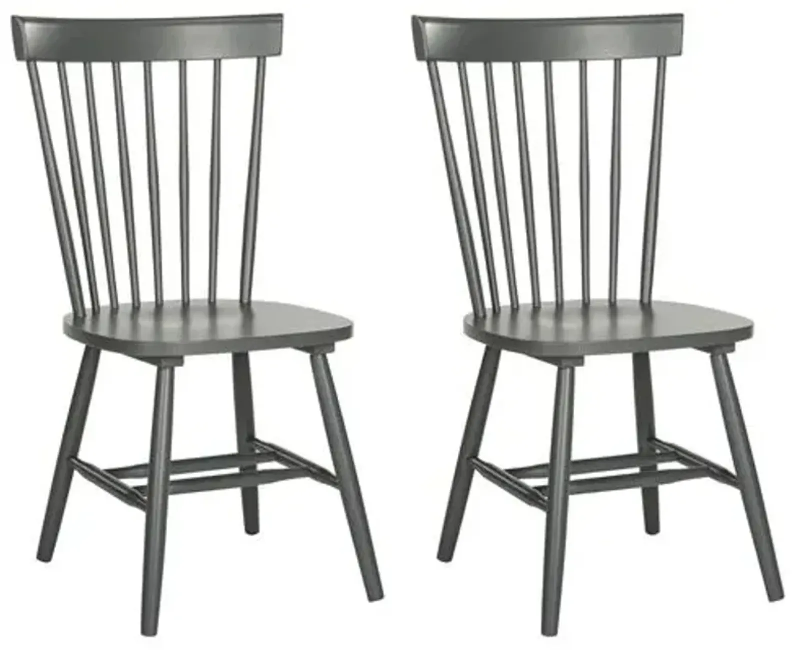 Set of 2 Abigail Side Chairs - Charcoal - Gray