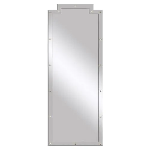 Lynda Beveled Floor Mirror - Mirrored - Gray