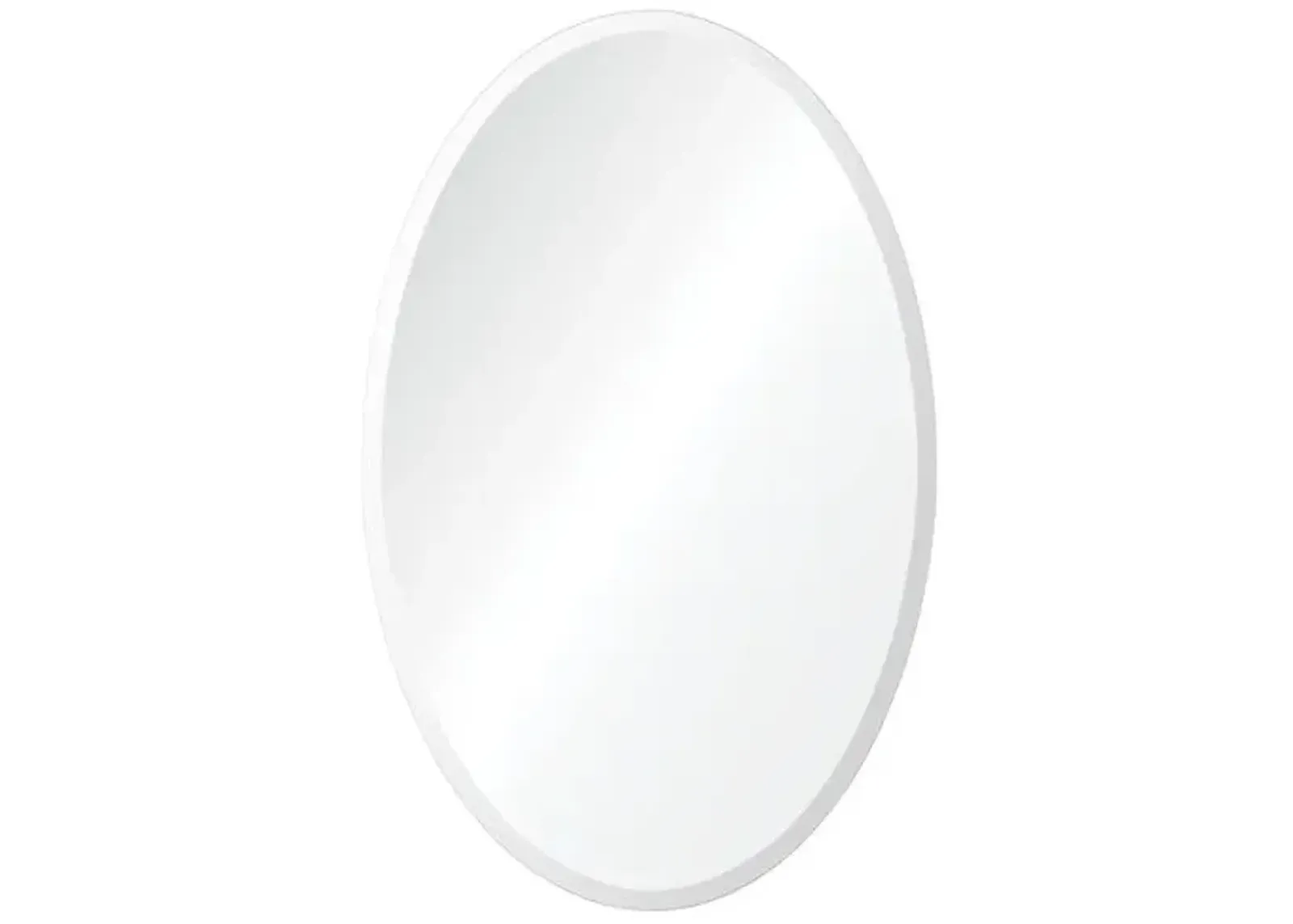 Frances Beveled Oval Wall Mirror - Mirrored