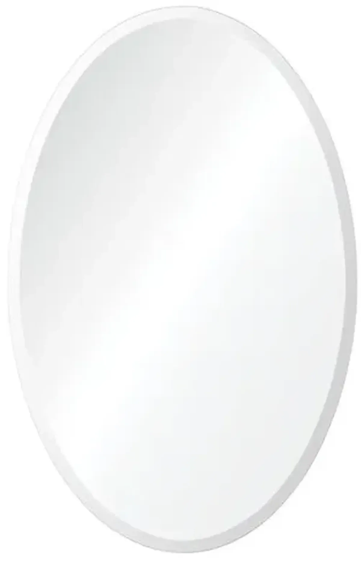 Frances Beveled Oval Wall Mirror - Mirrored