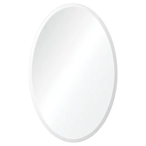 Frances Beveled Oval Wall Mirror - Mirrored