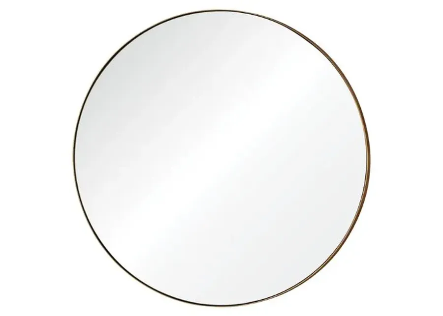 Onyx 30" Round Wall Mirror - Gold Leaf