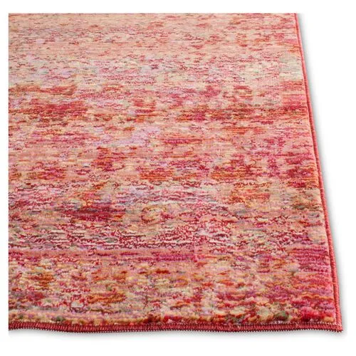 Nancy Overdyed Rug - Red/Gold - Red