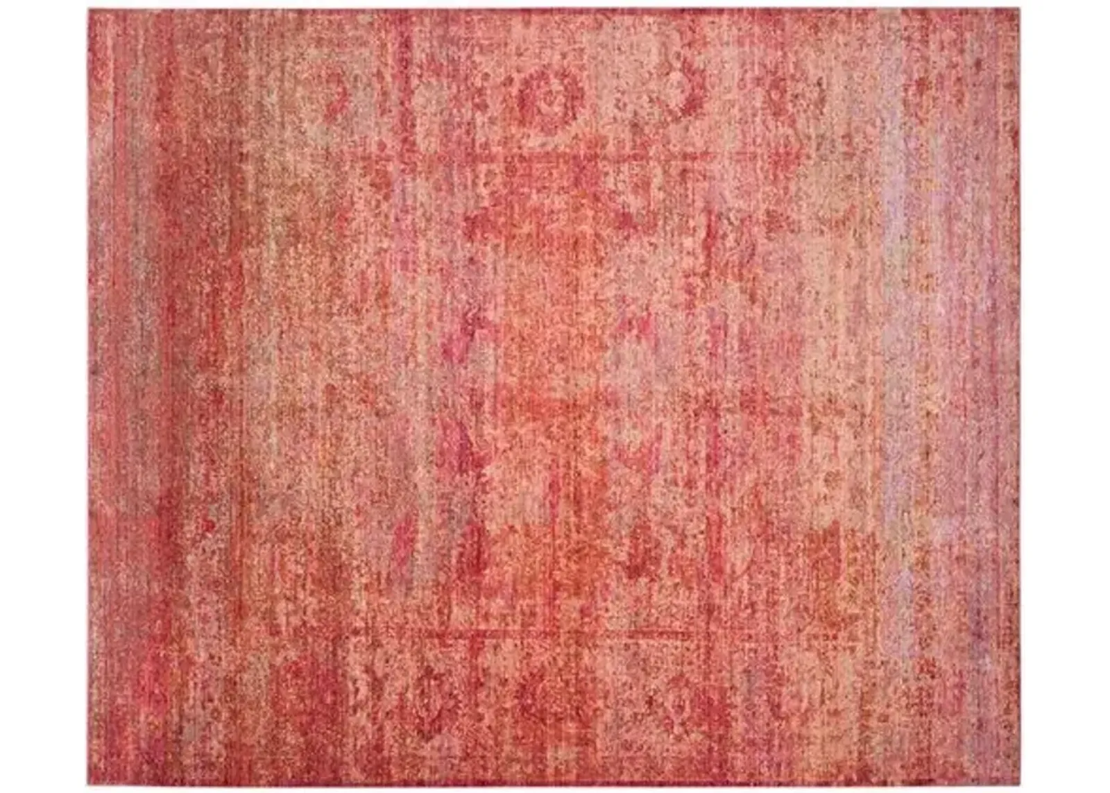 Nancy Overdyed Rug - Red/Gold - Red