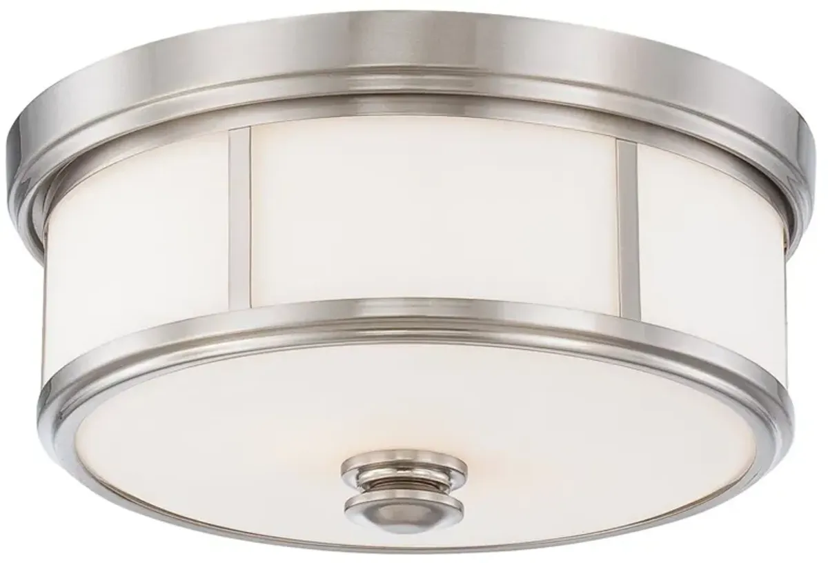 Harbour 2-Light Flush Mount - Nickel - Silver
