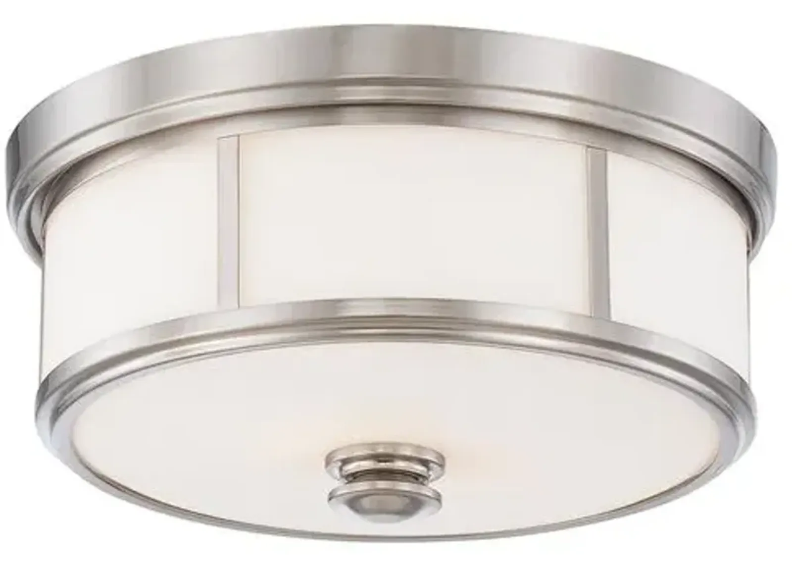 Harbour 2-Light Flush Mount - Nickel - Silver