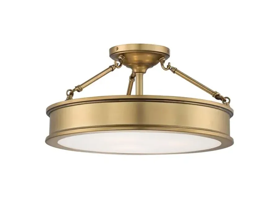 Daria 3-Light Semi-Flush Mount - Gold