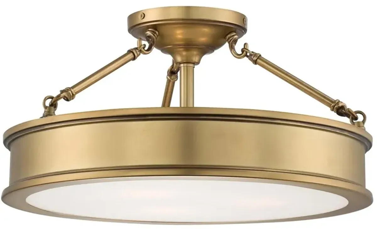 Daria 3-Light Semi-Flush Mount - Gold