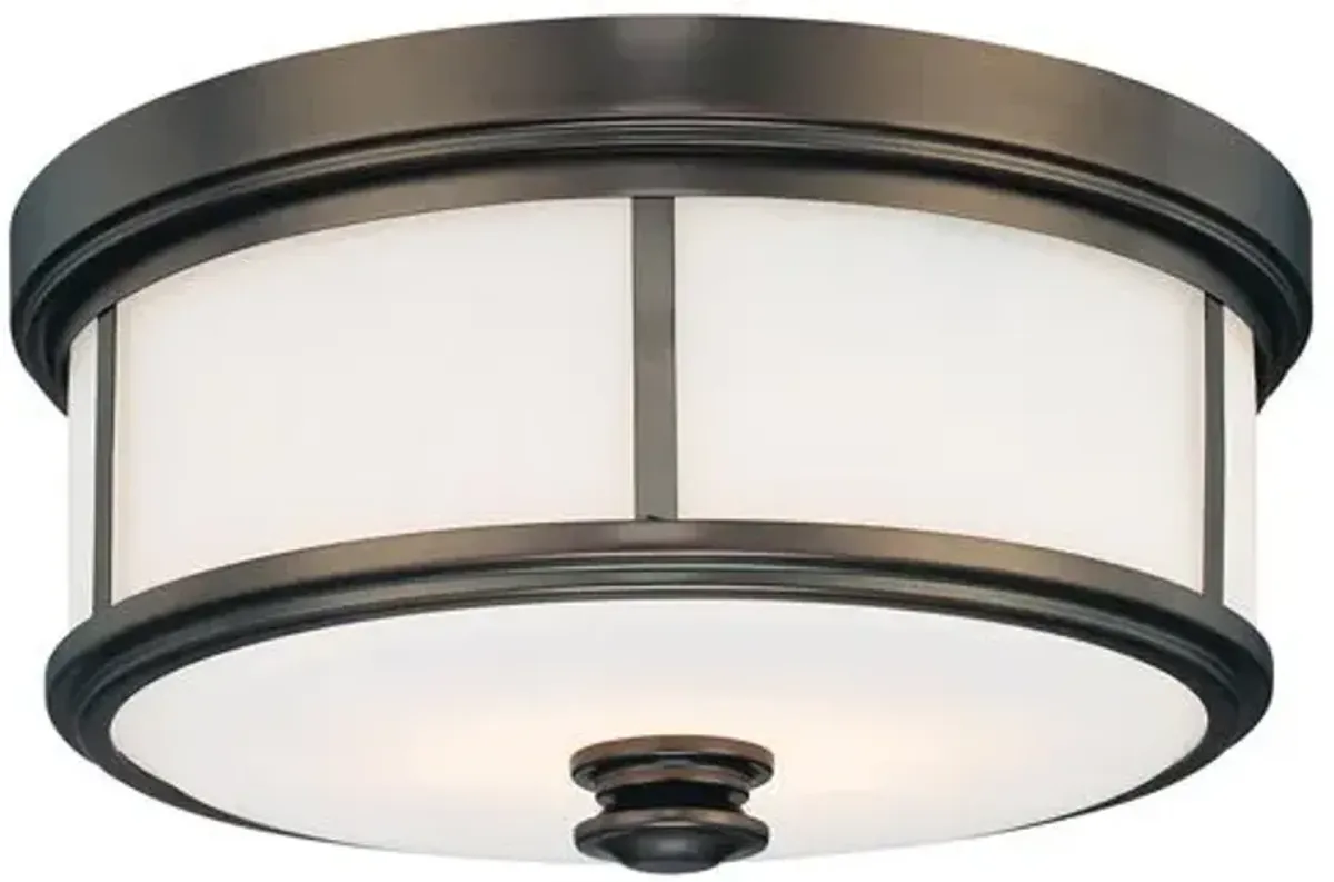 Harbour 2-Light Flush Mount - Bronze - Black