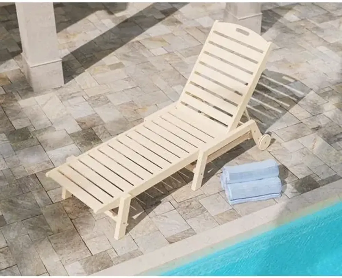 Goodwin Outdoor Chaise - Sand - Beige - Comfortable, Sturdy, Stylish, Eco-Friendly, Eco-Friendly