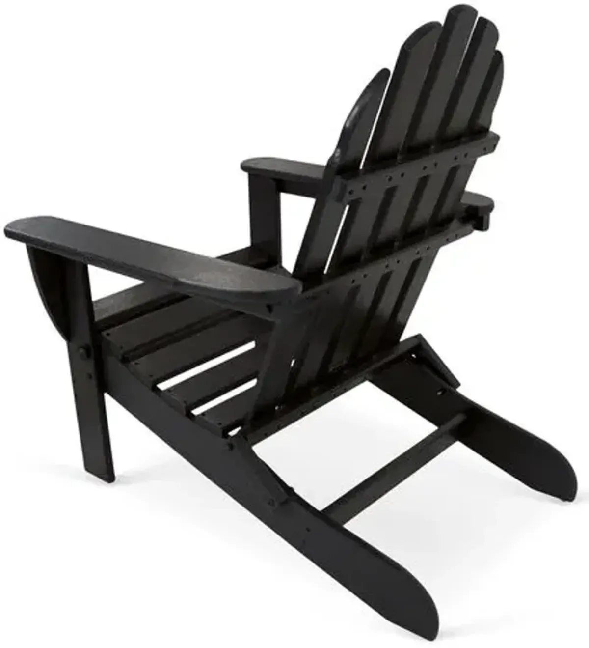 Classic Folding Outdoor Adirondack Chair - Black