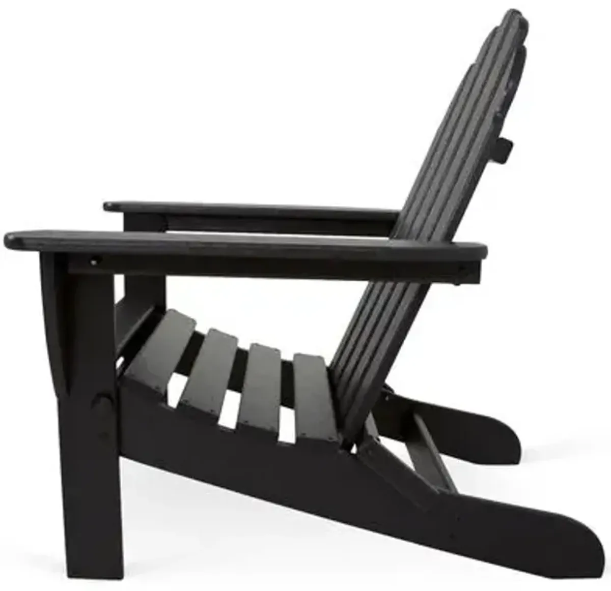 Classic Folding Outdoor Adirondack Chair - Black