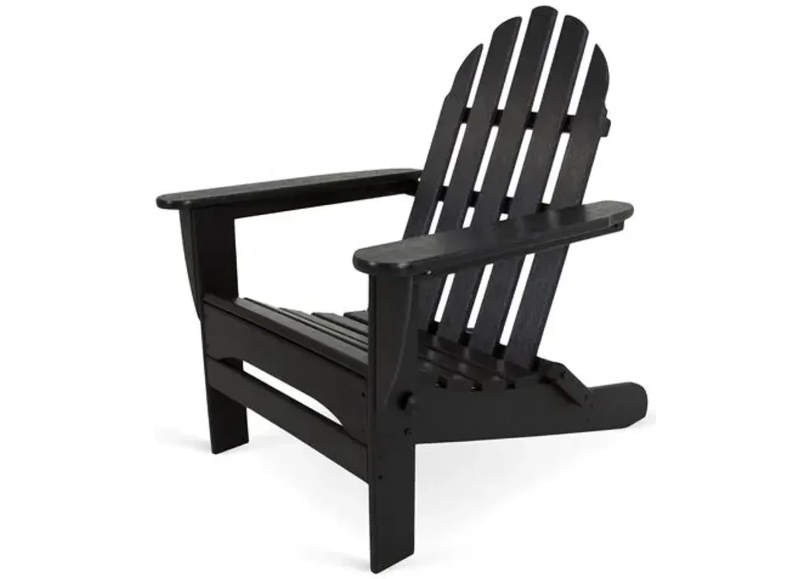 Classic Folding Outdoor Adirondack Chair - Black