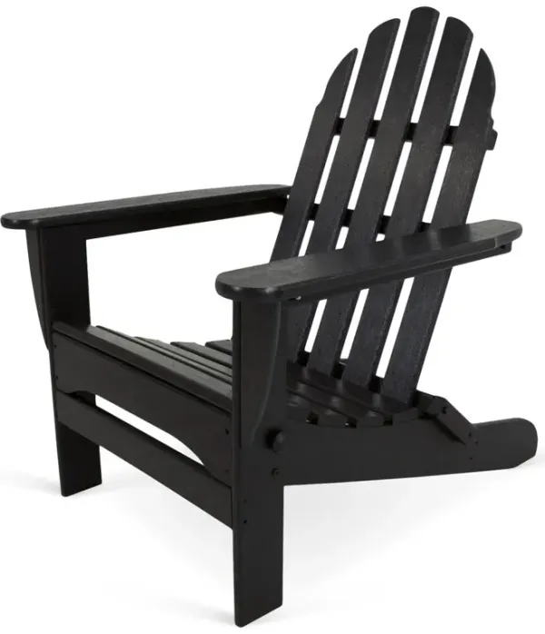 Classic Folding Adirondack Chair, Black