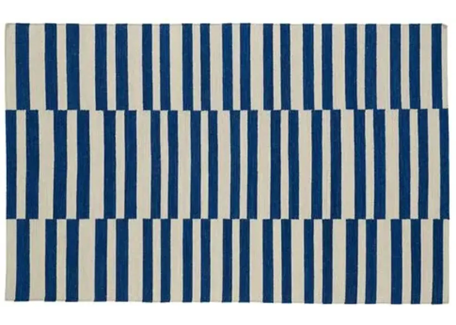 Anna Flat-Weave Rug - Navy - Blue - Blue