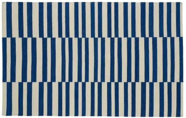 Anna Flat-Weave Rug - Navy - Blue - Blue