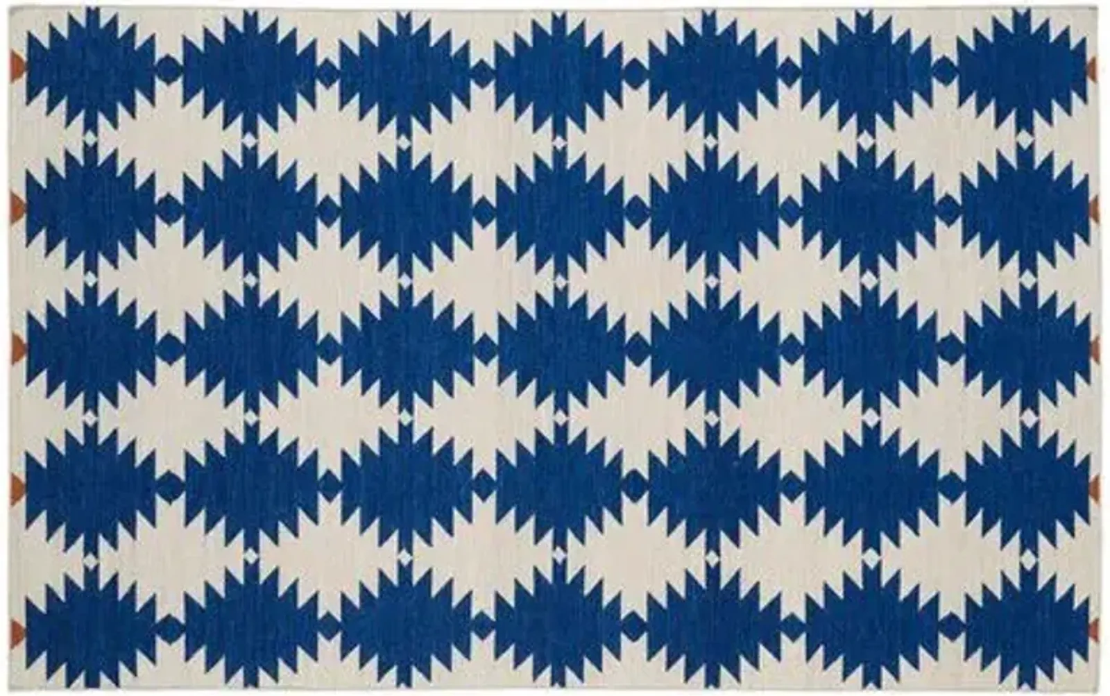 Elsa Flat-Weave Rug - Navy/Beige - Blue - Blue