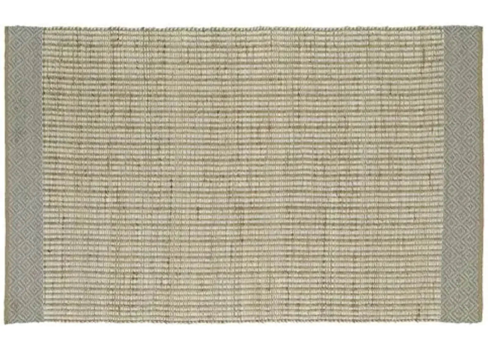 Woven Tribal Jute-Blend Rug - Ivory - Ivory