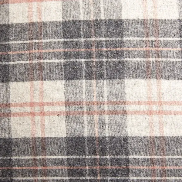 Plaid Flannel Sheet Set, Gray/Rose