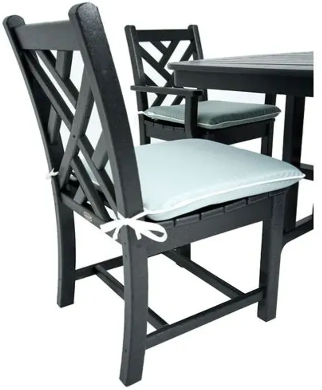 Chippendale Outdoor Dining Side Chair - Black