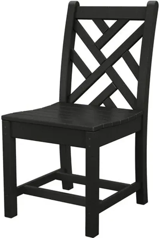 Chippendale Outdoor Dining Side Chair - Black