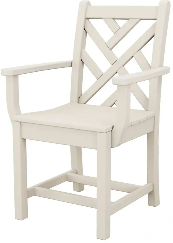Chippendale Outdoor Dining Armchair, Sand