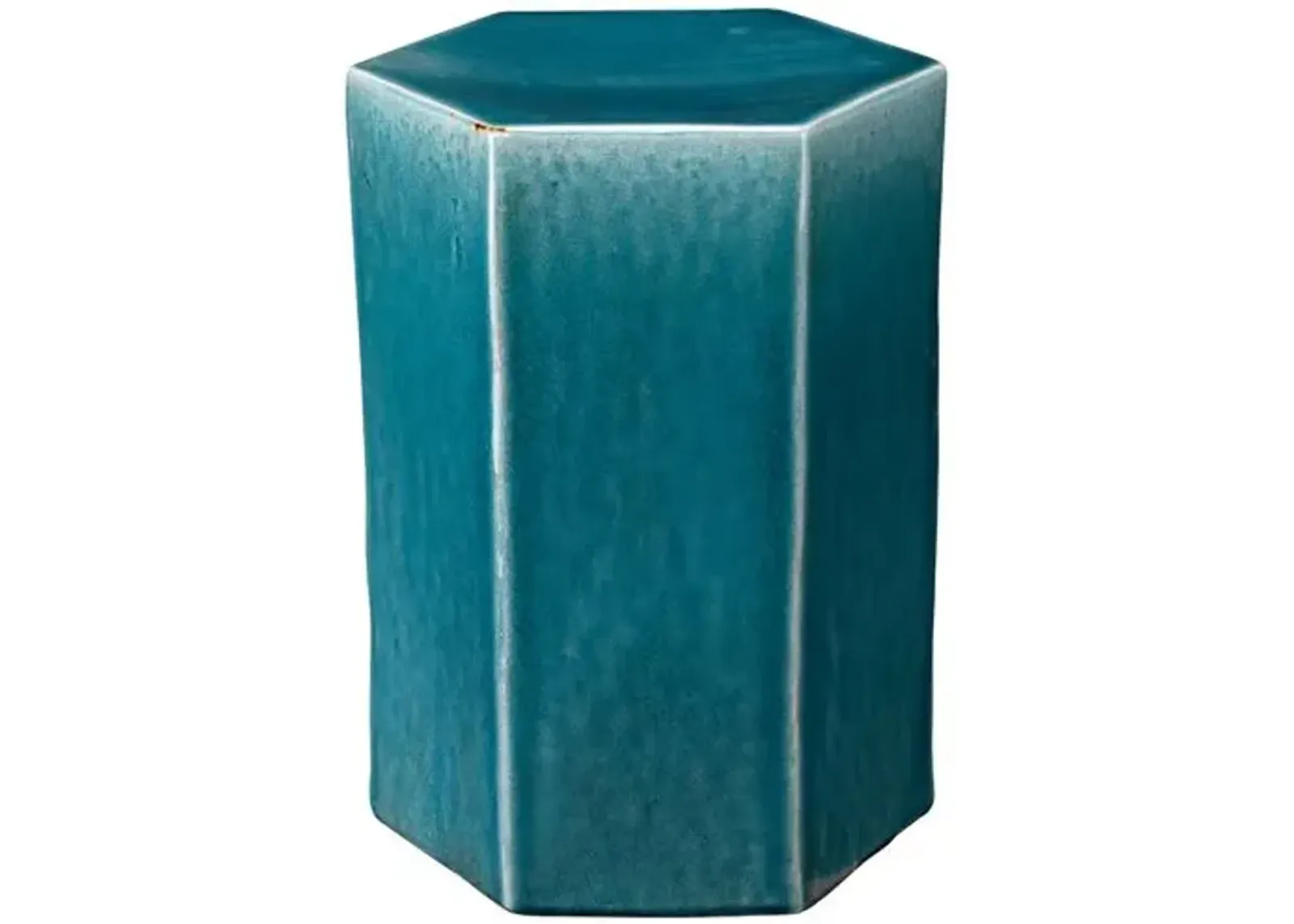 Large Porto Outdoor Side Table - Blue - Jamie Young Co.