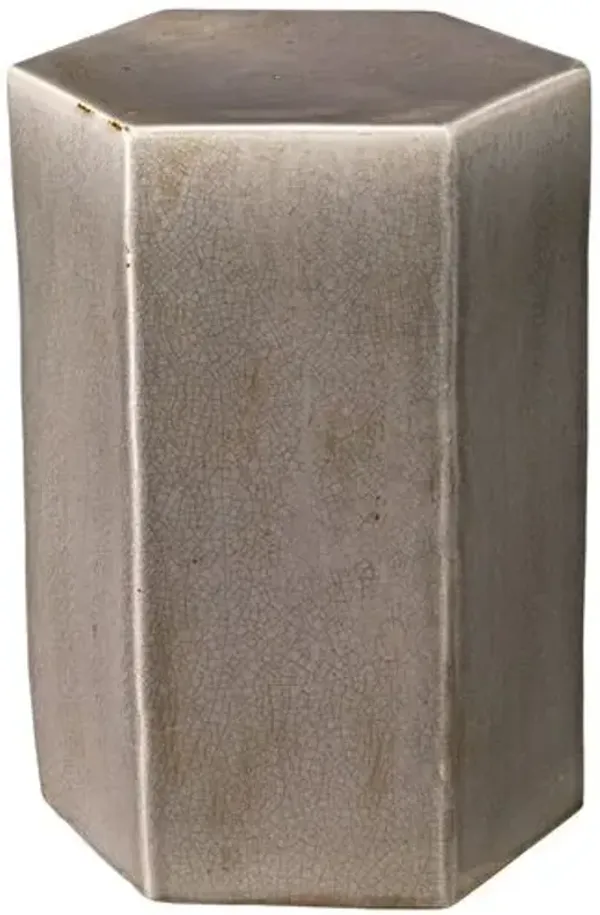 Porto Outdoor Ceramic Side Table - Jamie Young Co. - Gray