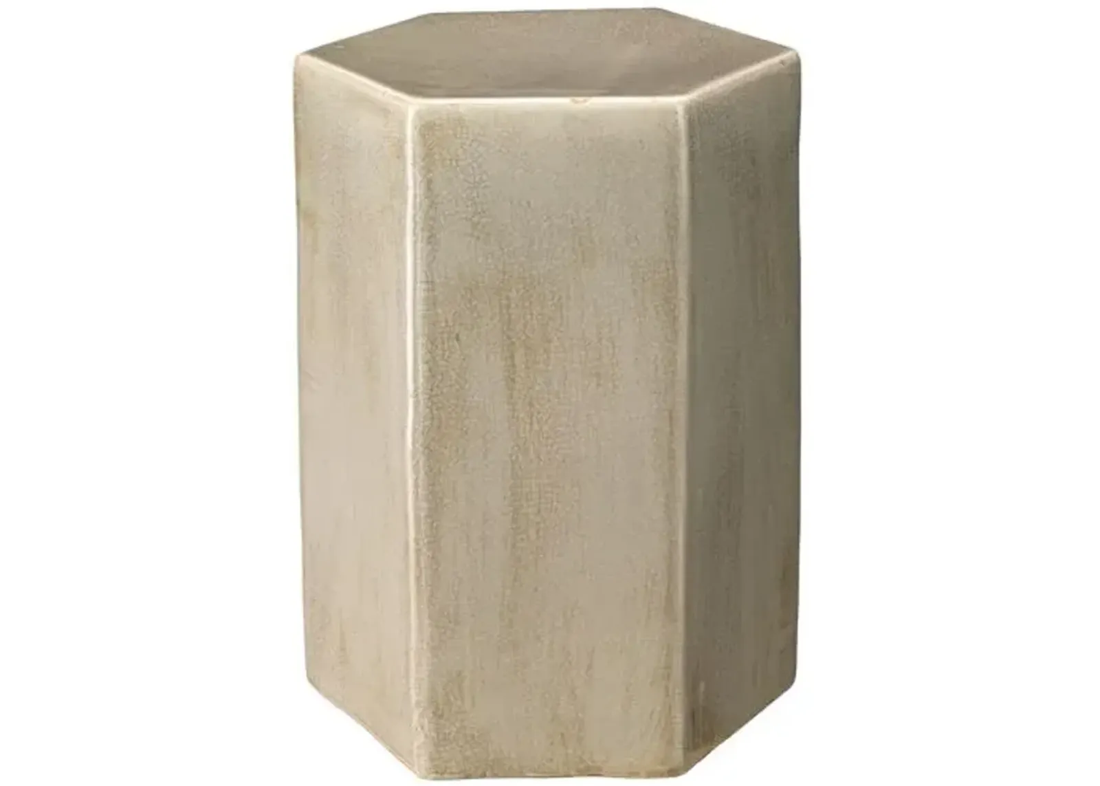 Large Porto Outdoor Side Table - Pistachio - Jamie Young Co. - Beige