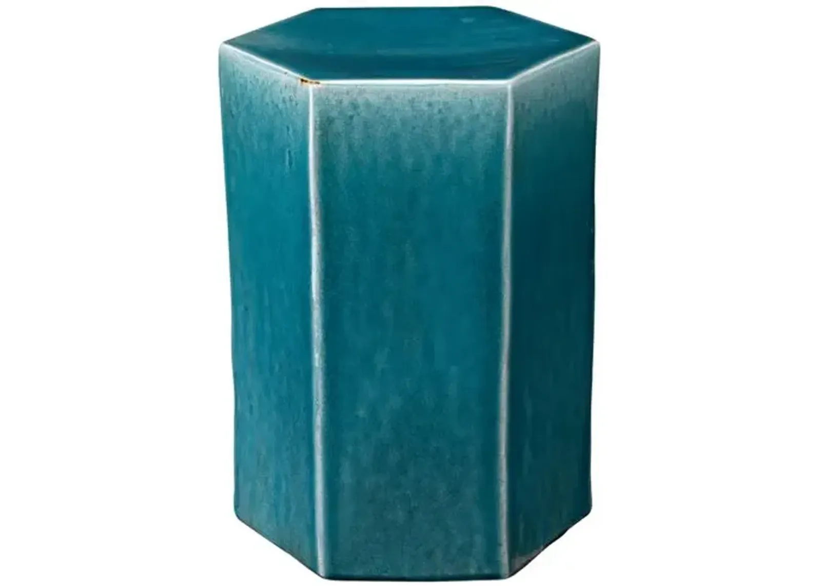 Small Porto Outdoor Side Table - Blue - Jamie Young Co.