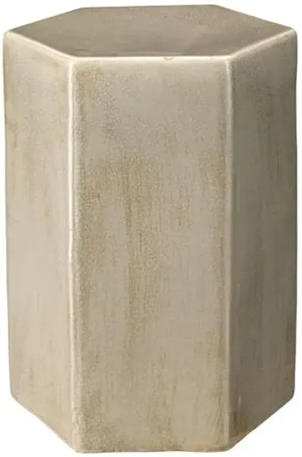Porto Outdoor Ceramic Side Table - Jamie Young Co. - Beige