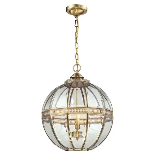 Thea 3-Light Globe Pendant - Brass - Gold