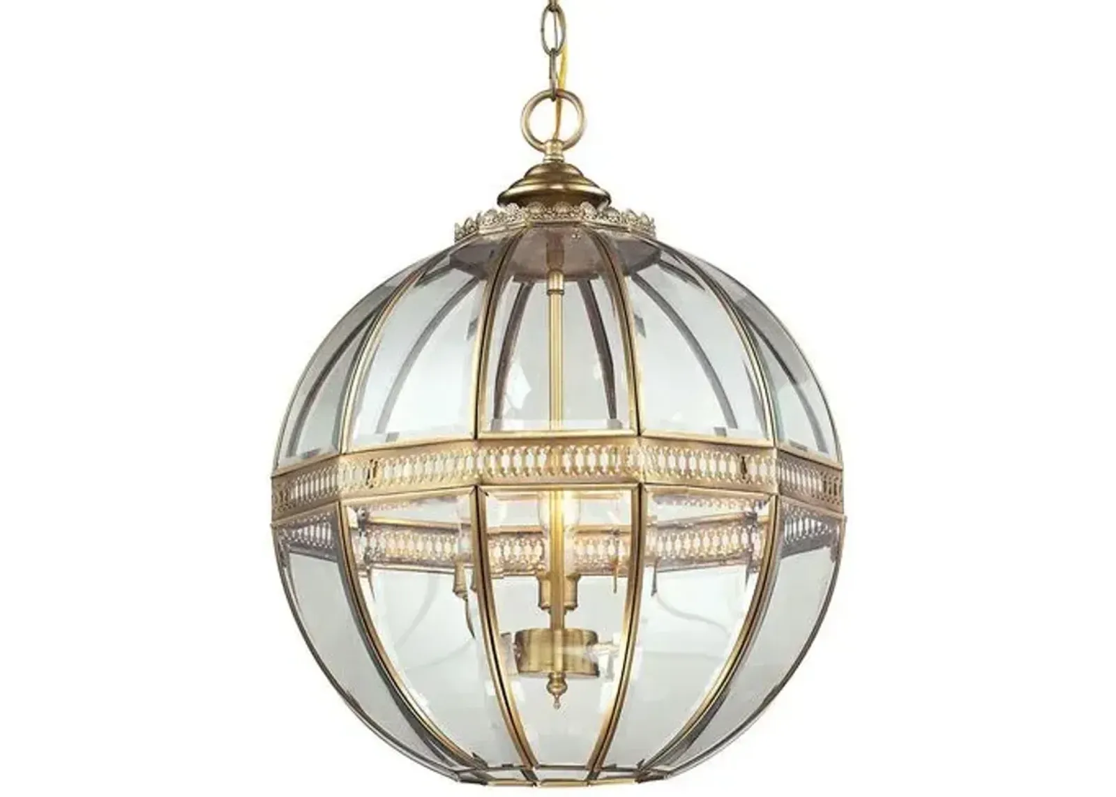 Thea 3-Light Globe Pendant - Brass - Gold