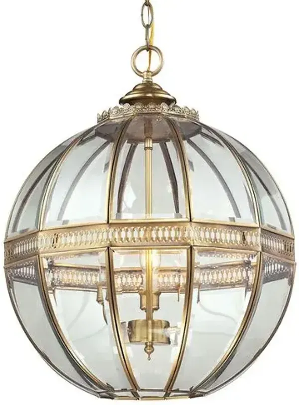 Thea 3-Light Globe Pendant - Brass - Gold