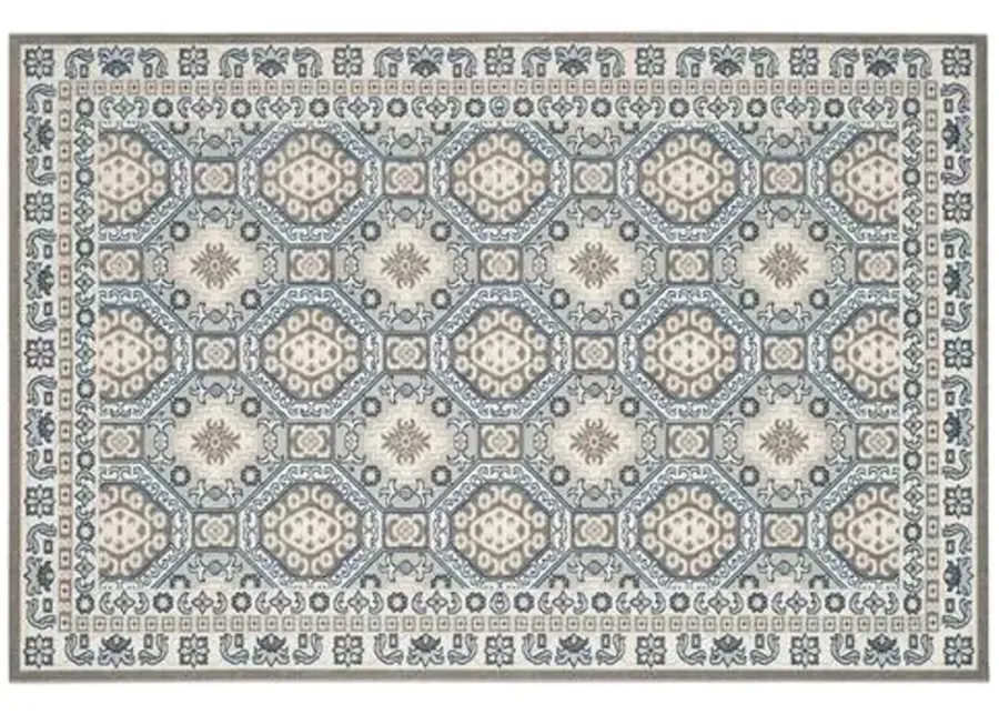 Florentin Rug - Silver/Blue - Gray - Gray