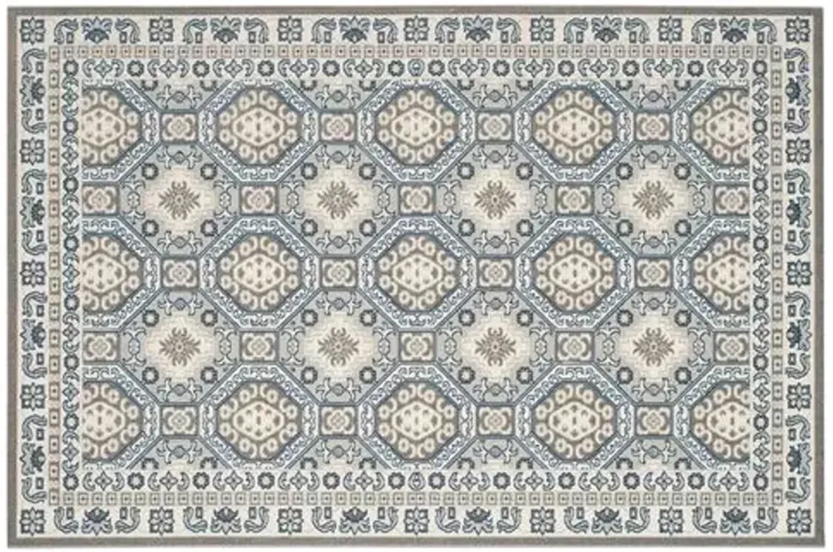 Florentin Rug - Silver/Blue - Gray - Gray