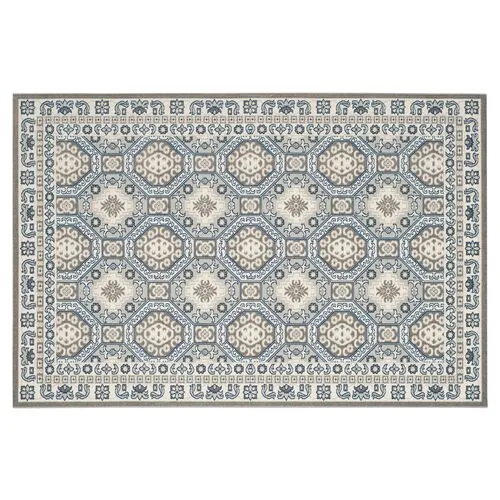 Florentin Rug - Silver/Blue - Gray - Gray