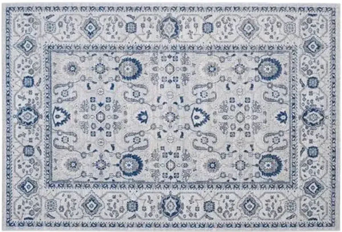 Cortez Jute-Blend Rug - Silver/Blue - Blue