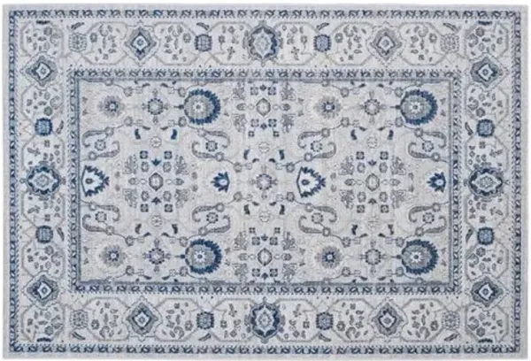 Cortez Jute-Blend Rug - Silver/Blue - Blue