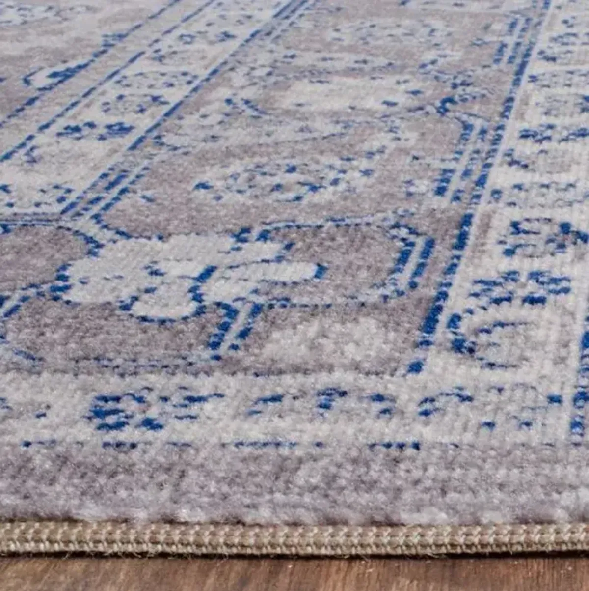 De Beque Jute-Blend Rug - Gray/Blue - Gray