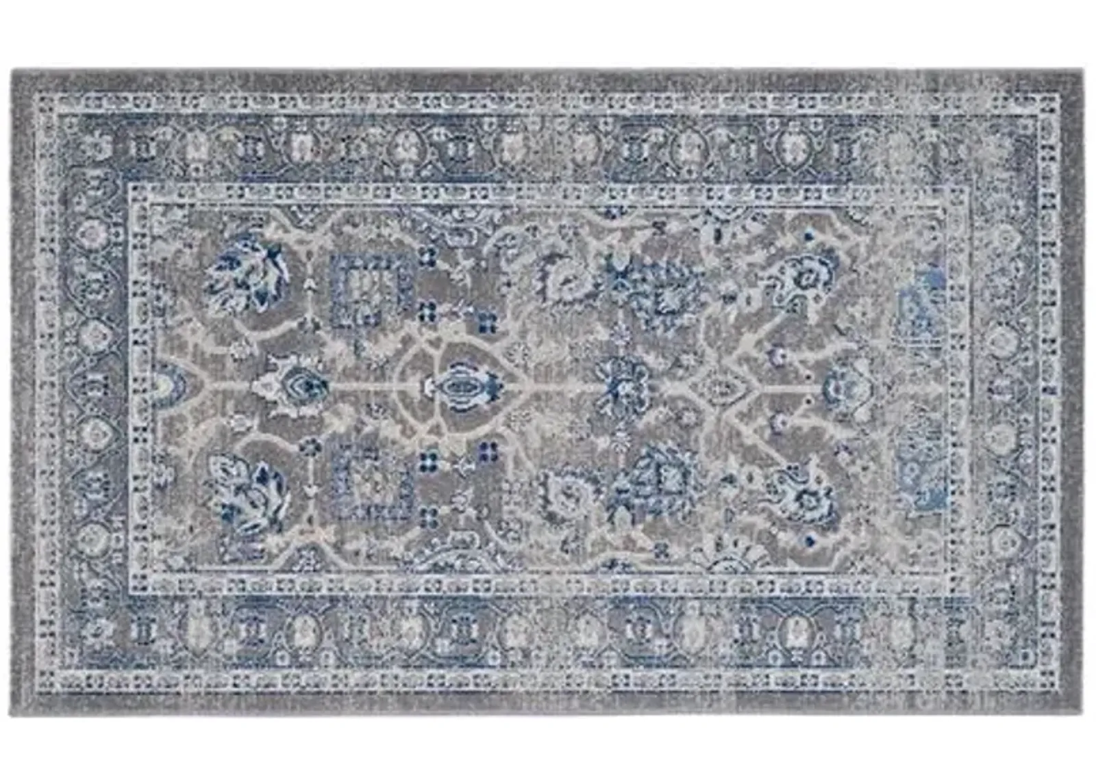 De Beque Jute-Blend Rug - Gray/Blue - Gray