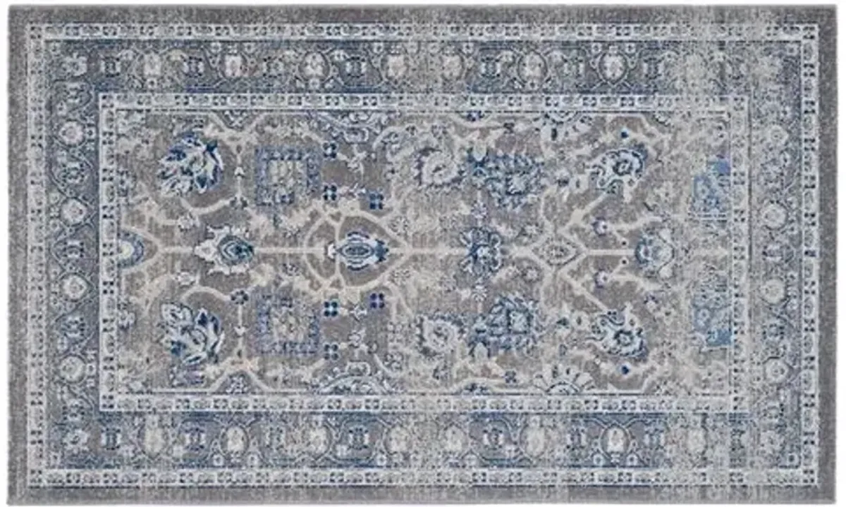 De Beque Jute-Blend Rug - Gray/Blue - Gray