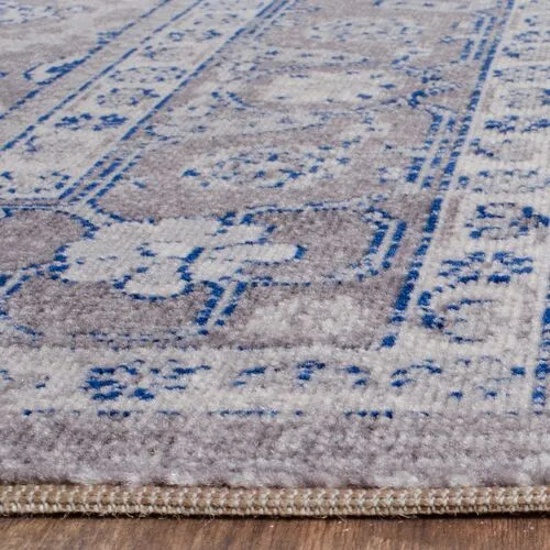 De Beque Jute-Blend Rug - Gray/Blue - Gray