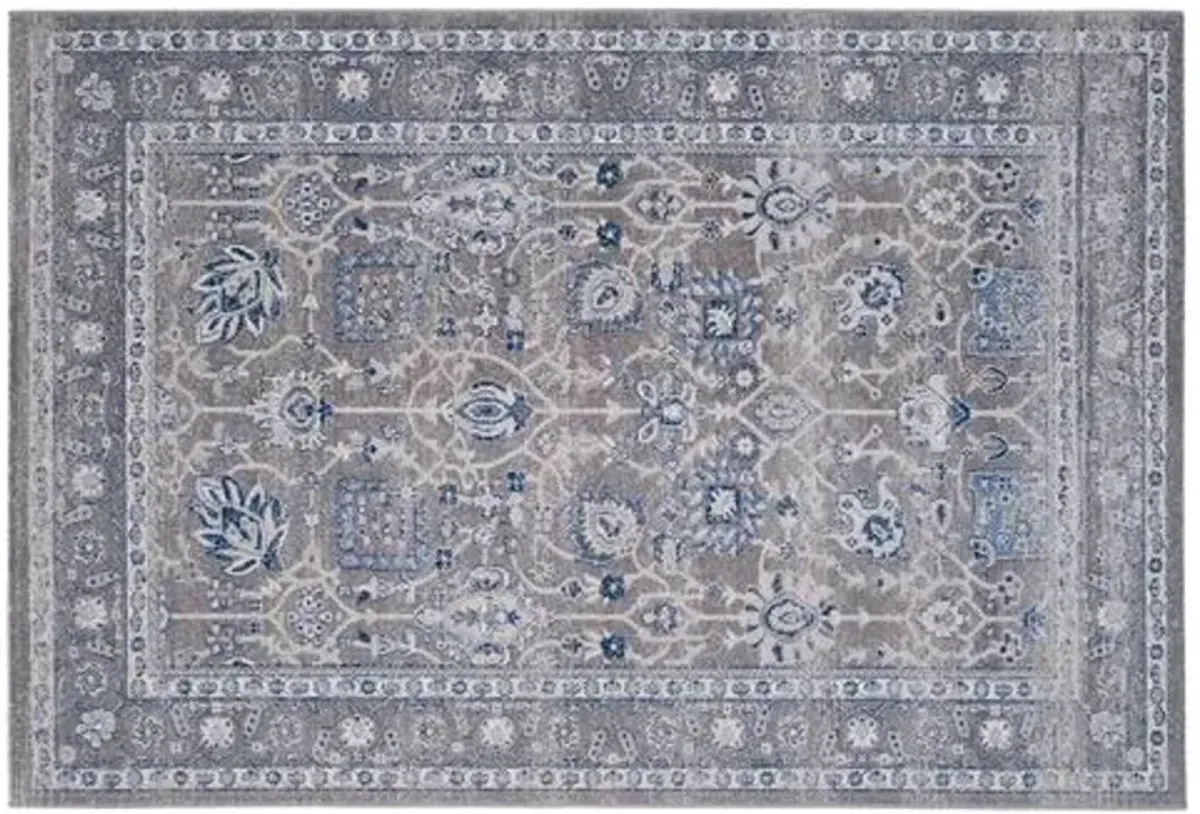 De Beque Jute-Blend Rug - Gray/Blue - Gray