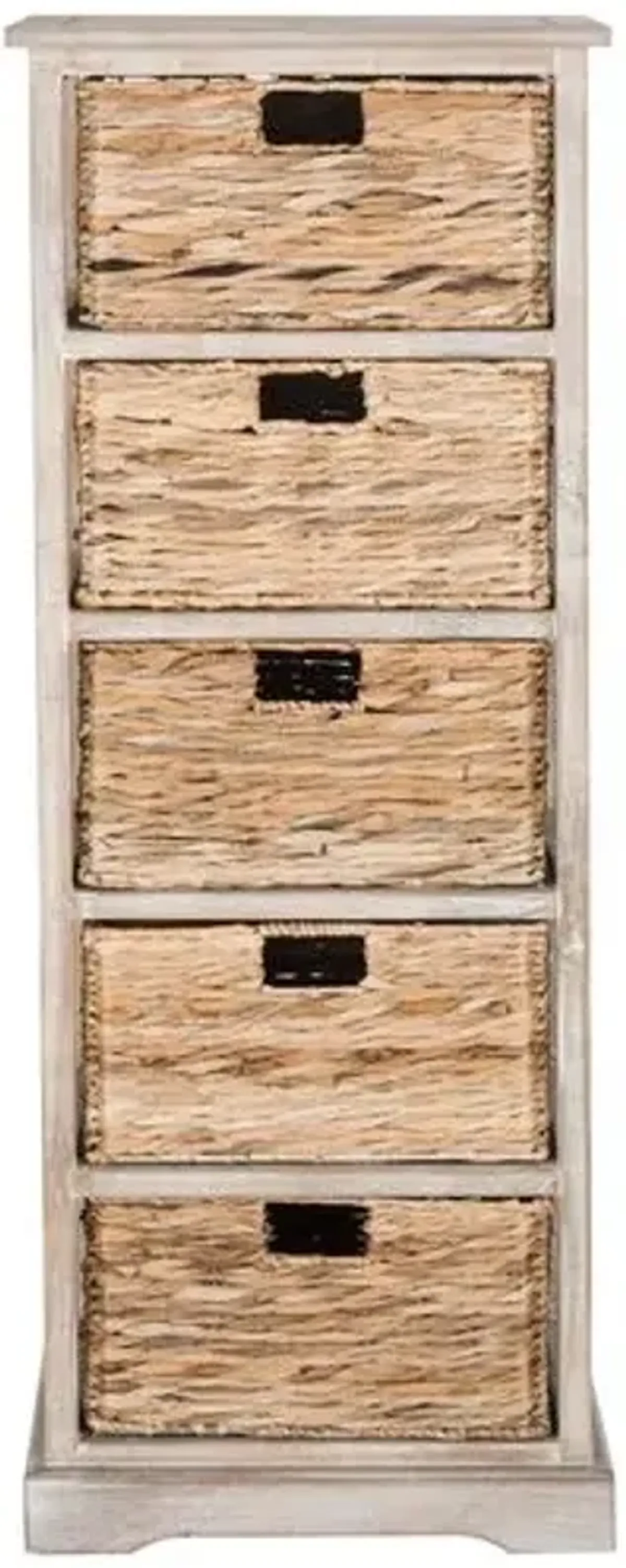 Everly 5-Basket Storage Unit - Brown