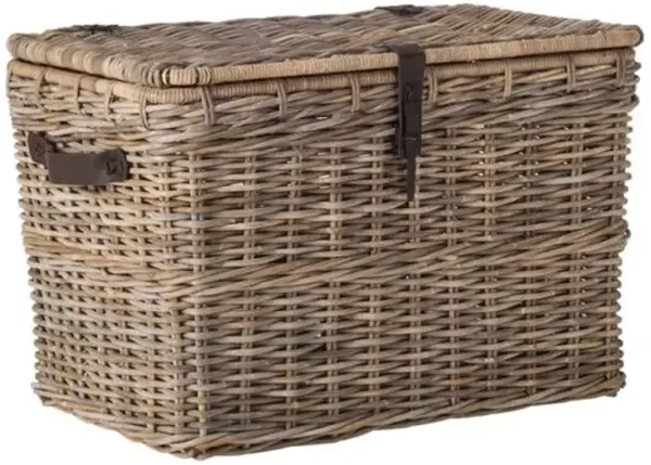 Layla Rattan Storage Trunk - Natural - Brown